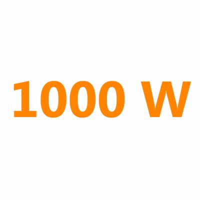 1000 Watt for faster heating