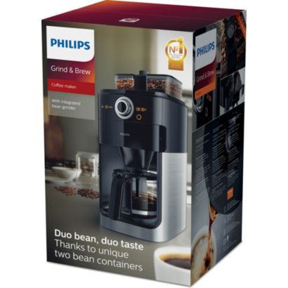 Packaging photograph Philips Grind & Brew Coffee maker HD7766/00