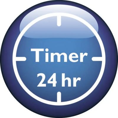 24-hour preset timer ensures rice and meal ready on time