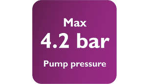 Μέγιστη πίεση αντλίας 4,2 bar