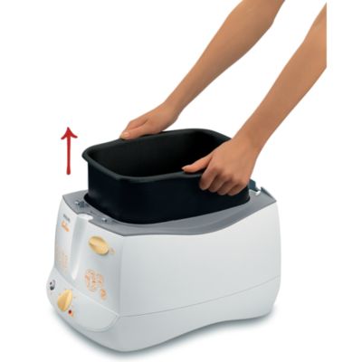 Removable inner bowl for easy oil pouring and cleaning