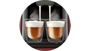 Seule la SENSEO® Latte Duo prépare 1 ou 2 boissons lactées à la fois