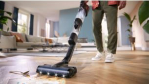 Līdz 55 min darbības laiks** nepārtrauktai tīrī&scaron;anai