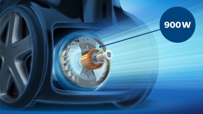 900 W motor for high suction power