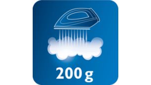 Golpe de vapor de hasta 200&nbsp;g