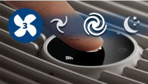 3 kecepatan manual: sedang, turbo, mode tidur