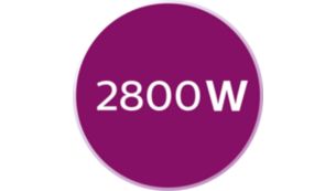 2800 W voor snel opwarmen en krachtige prestaties