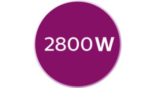 2800 W for fast heat-up and powerful performance