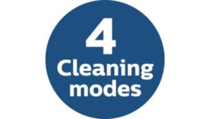 4 Reinigungsmodi zur Anpassung an verschiedene Bereiche