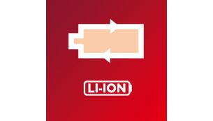 Powerful Li-Ion battery for 80 min operating time