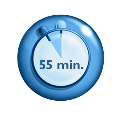 Hasta 55 minutos de potencia de limpieza sin cable en suelos duros