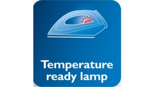 Световой индикатор температуры оповещает о том, что утюг достаточно нагрелся