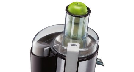 Extra large tube swallows whole fruits and vegetables