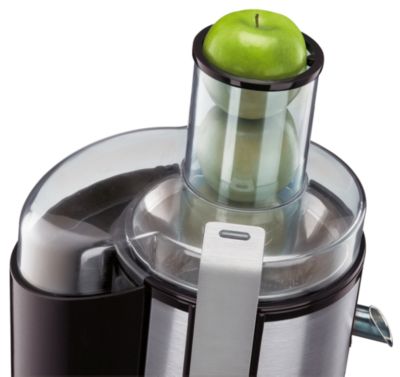 Extra large tube swallows whole fruits and vegetables