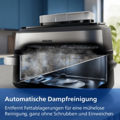 Megabasket. Mega Möglichkeiten: Steam. Airfry. SteamFry.