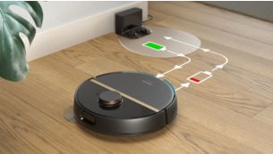Nettoie pendant 180&nbsp;minutes avec une seule charge de batterie