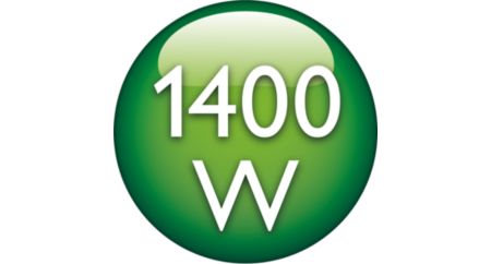 1400 Watt motor generating max. 200 Watt suction power