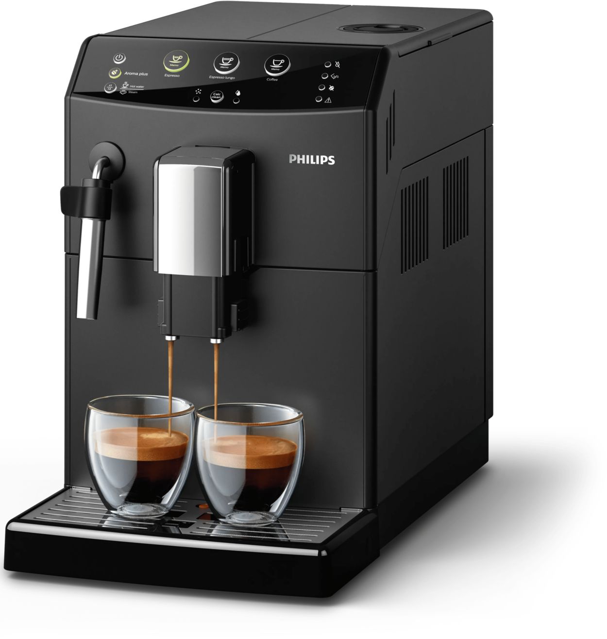 Fantastisk kaffe af friskmalede b&oslash;nner, et enkelt tryk v&aelig;k