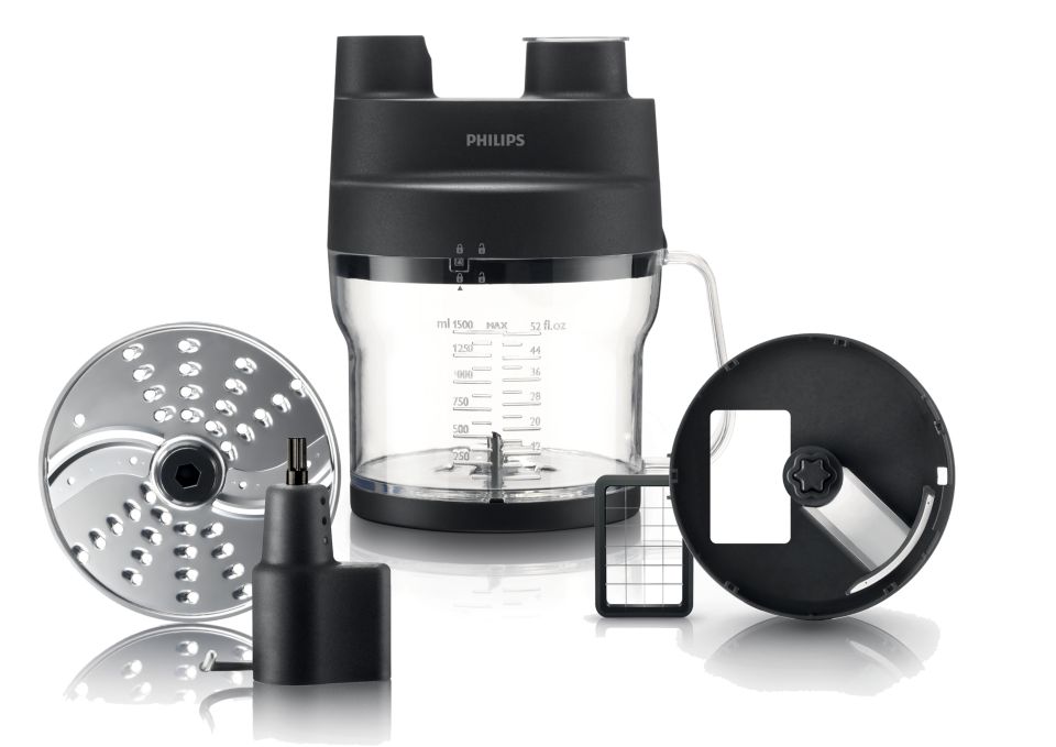 Robot da cucina con accessorio per il taglio a cubetti