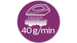 高达 40 克/分钟** 的蒸汽输出，提供强劲稳定的蒸汽性能