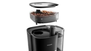 Detachable duo-bean container to mix and switch your beans