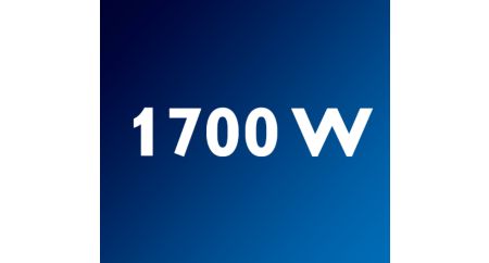 1700 Watt heating system for fast heat-up of the water