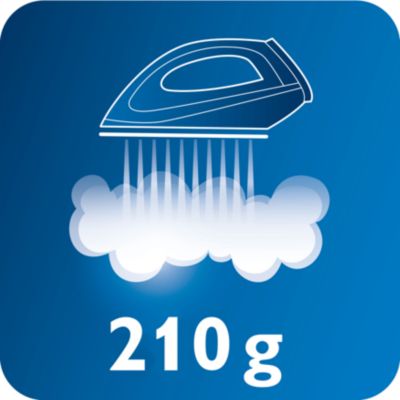 Steam boost up to 210 g