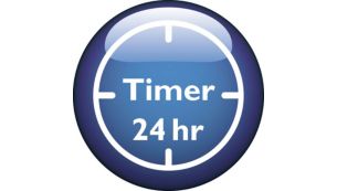 24-hour preset timer ensures rice and meal ready on time