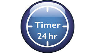 24-hour preset timer ensures rice and meal ready on time