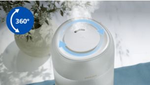 Nevelrichting aanpassen met 360&deg;-mondstuk