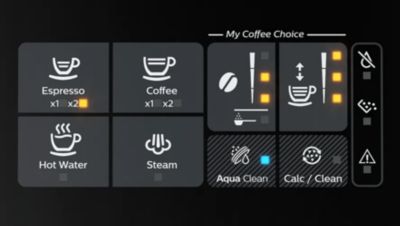 Настраивайте аромат и объем порции кофе с помощью меню My Coffee Choice