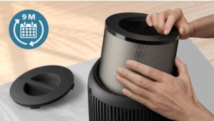 Long lasting filter for up to 9-months