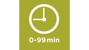 Minuteur jusqu'à 99 minutes, avec signal de fin