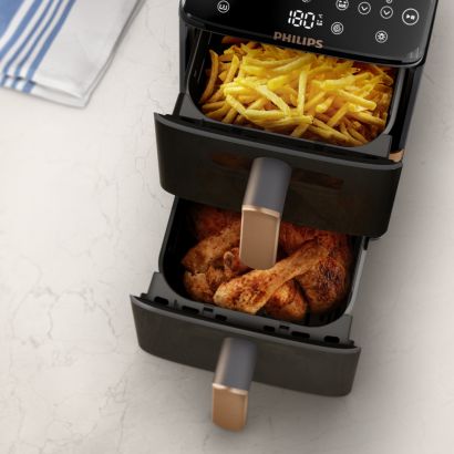 Philips 4000 ser. „Airfryer“ su 2 krepšeliais