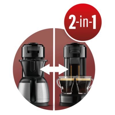 Tecnologia DualBrew per caffè in cialde o americano in un'unica macchina