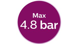 Pressão máx. da bomba de 4,8 bar