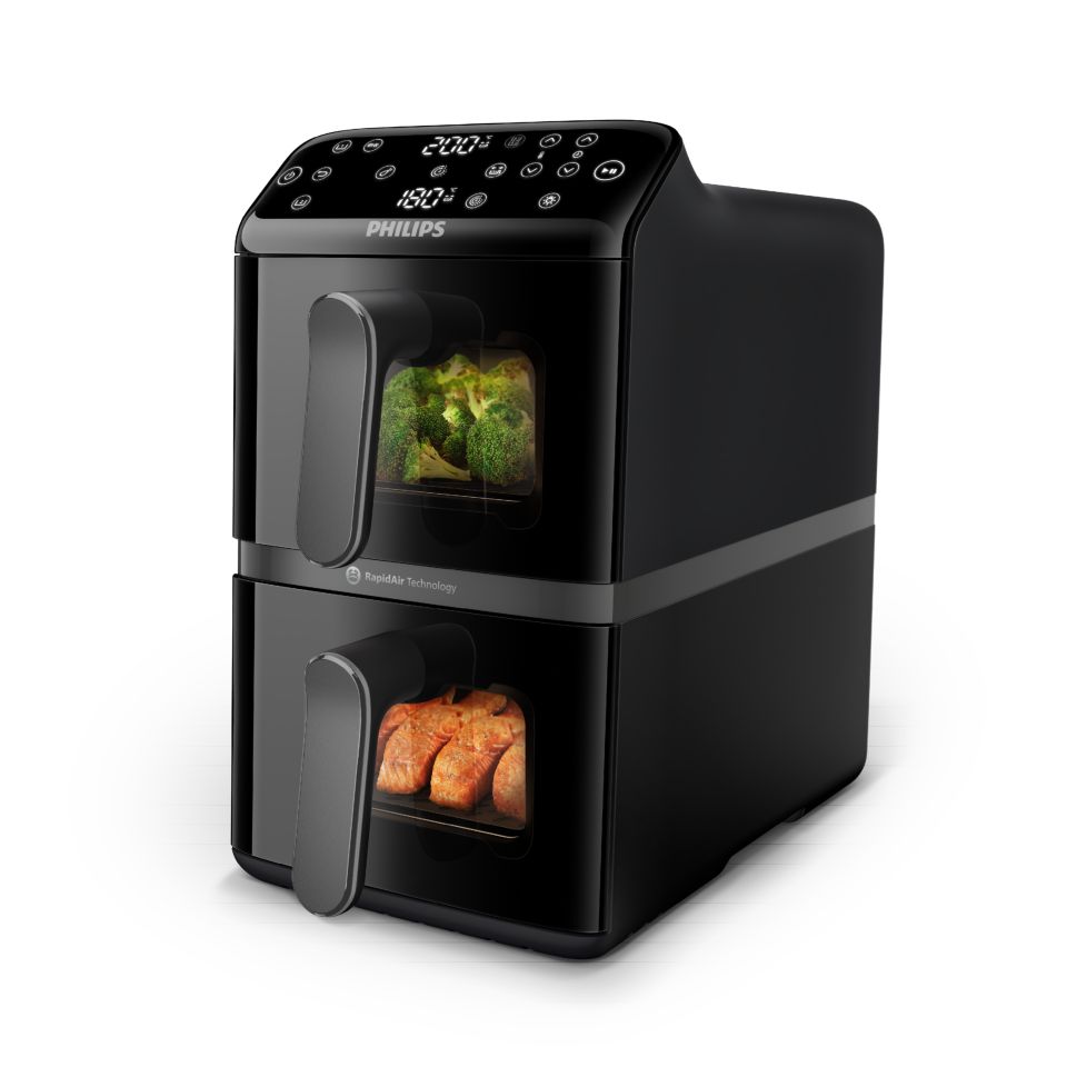 4000 Series Stacked Dual Basket Airfryer NA460/09 | Philips