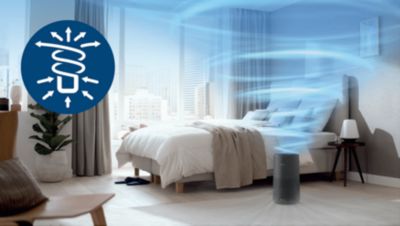 Puhdistaa tehokkaasti jopa 36 m²:n huoneen