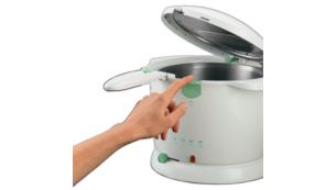 Automatic lid release at the touch of a button