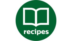 Honderden recepten in de app en het gratis meegeleverde receptenboek
