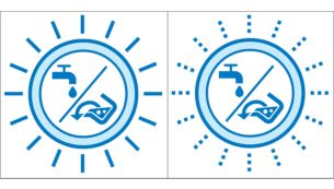 Indicador para dep&oacute;sito de &aacute;gua suja cheio / dep&oacute;sito de &aacute;gua limpa vazio