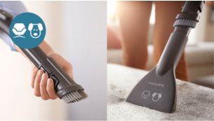 Integrierte weiche B&uuml;rste und Polsterd&uuml;se