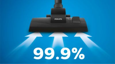 99,9 % dulkių surinkimas* – puikūs valymo rezultatai