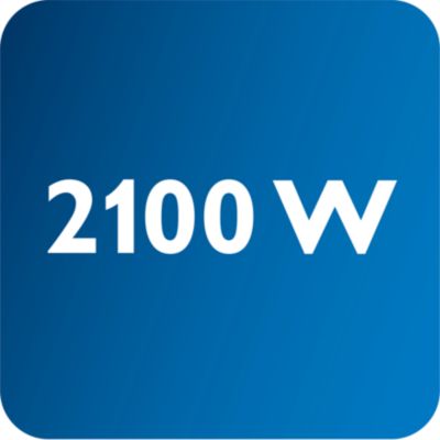 Moč do 2100 W omogoča stalno visoko nastavitev pare