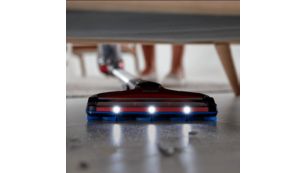 LED 吸頭可清楚照出隱密處的灰塵與髒汙