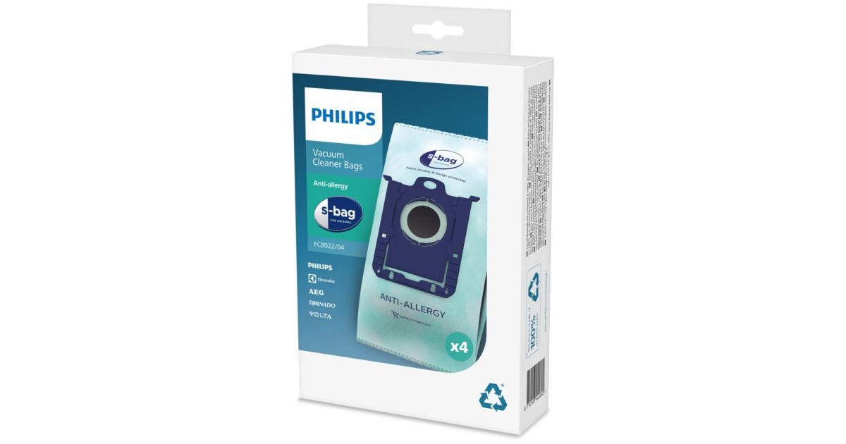 S-bag Anti-Allergy Dust Bags FC8022/04 | Philips
