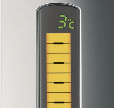 Display LCD con indicatore di temperatura, volume e freschezza