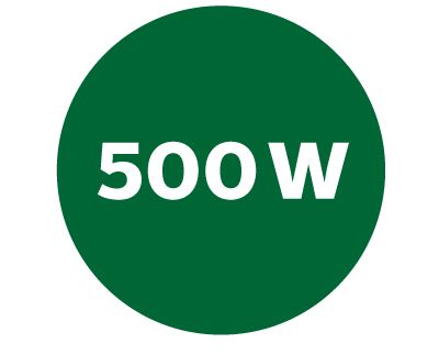 Powerful 500W motor