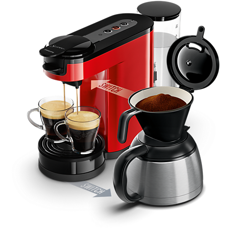 HD7892/80R1 Switch Machine à café à dosettes et filtre