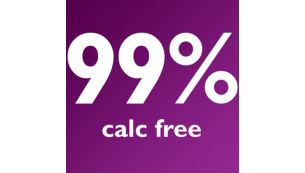 99% calc-free with PureSteam Anti-scale cartridge